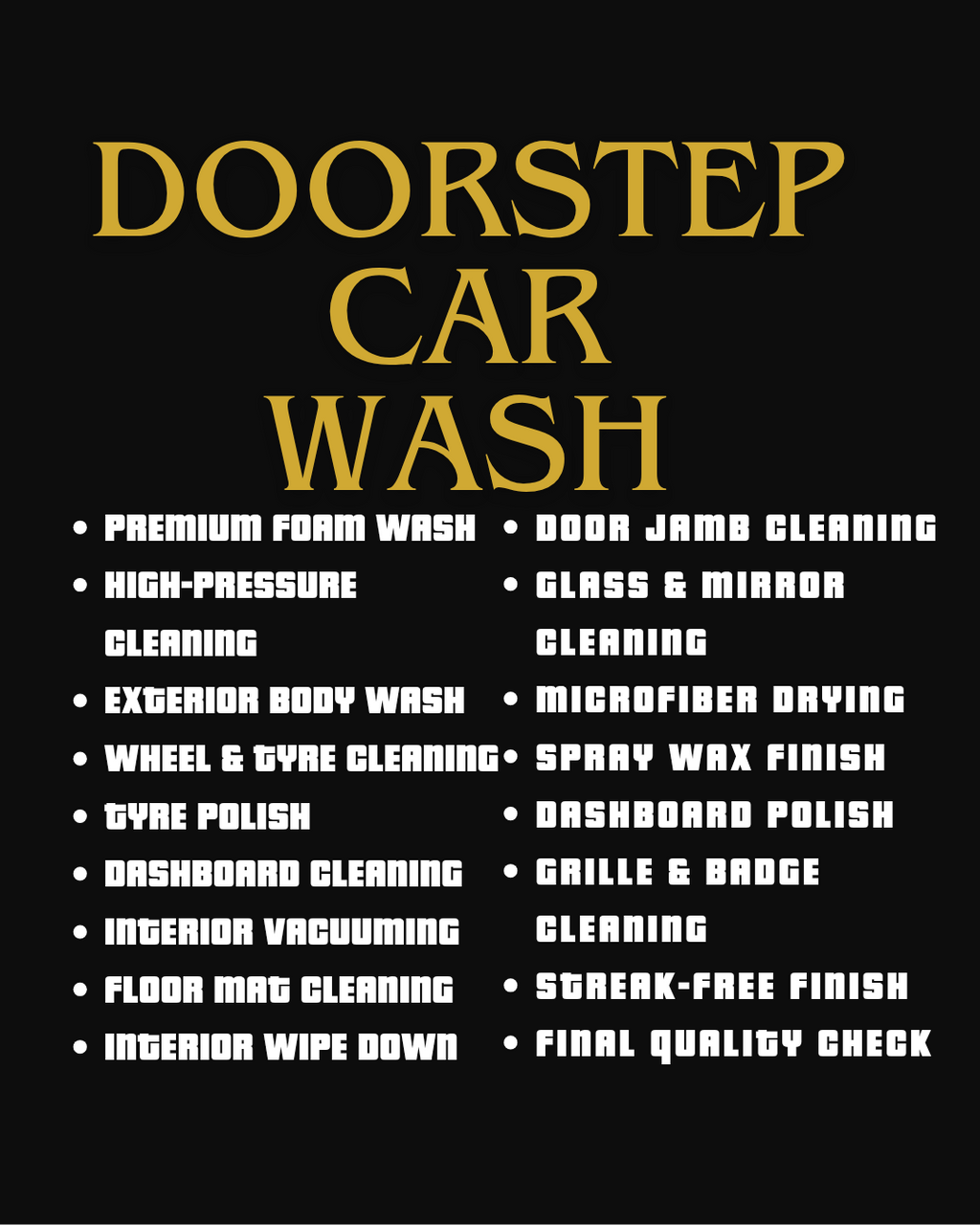 DOORSTEP CAR WASH